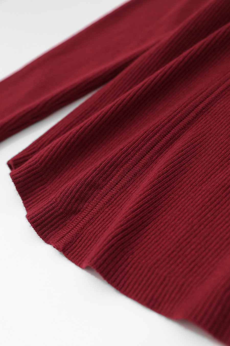 Mandarin Collar Slim-fit Sweater