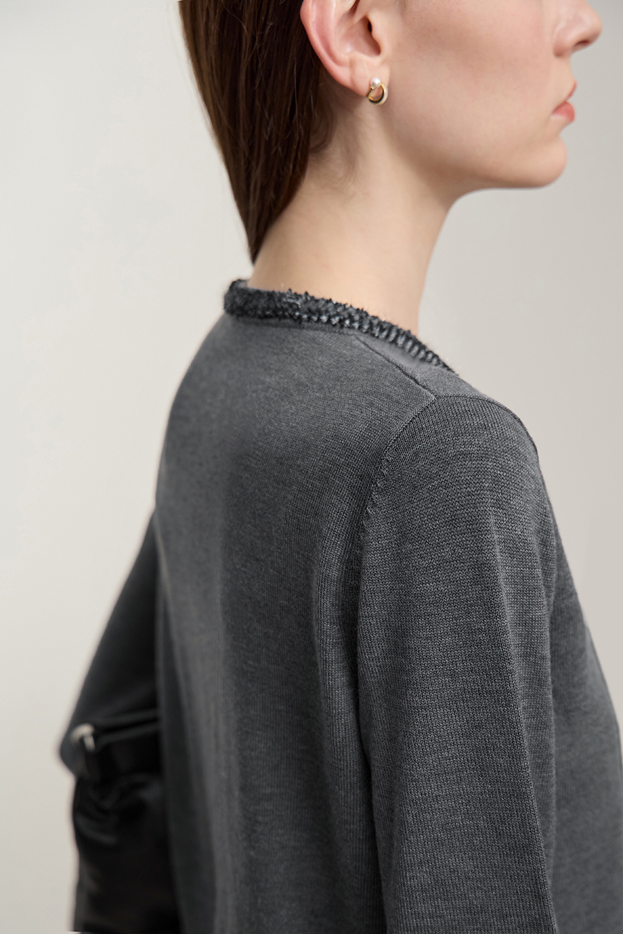 Sequin Embroidered Knit Cardigan|AMII-AMII.com