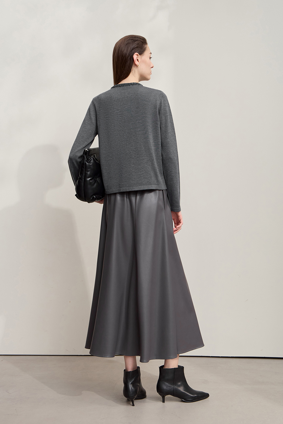 Sequin Embroidered Knit Cardigan|AMII-AMII.com