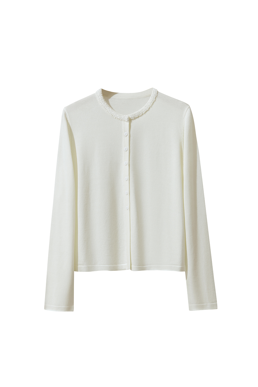 Sequin Embroidered Knit Cardigan|AMII-AMII.com