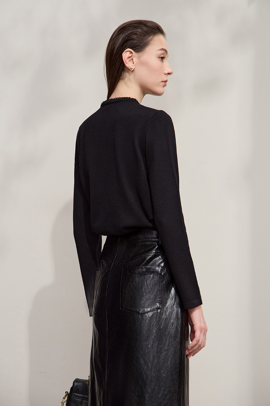 Sequin Embroidered Knit Cardigan|AMII-AMII.com