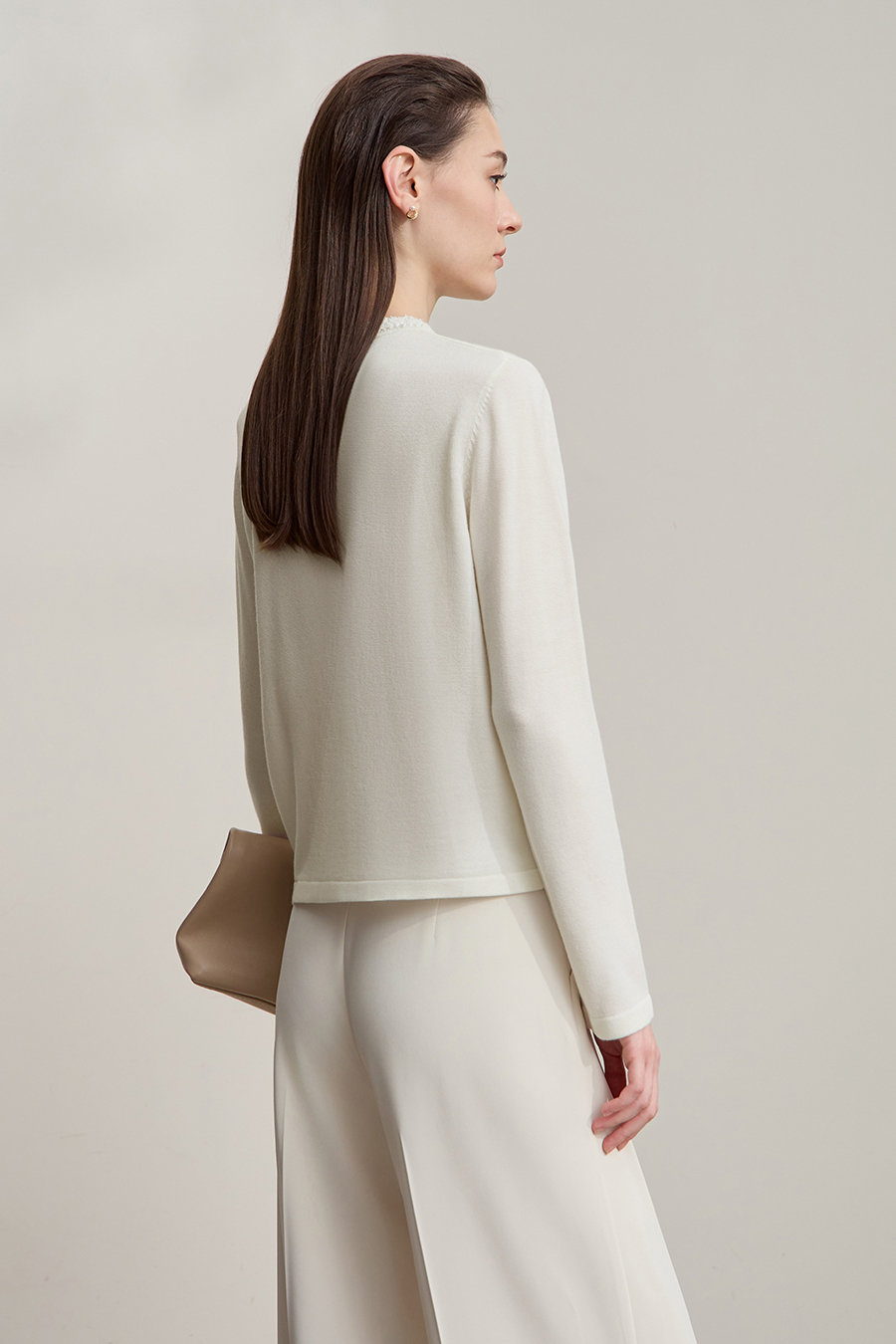 Sequin Embroidered Knit Cardigan|AMII-AMII.com