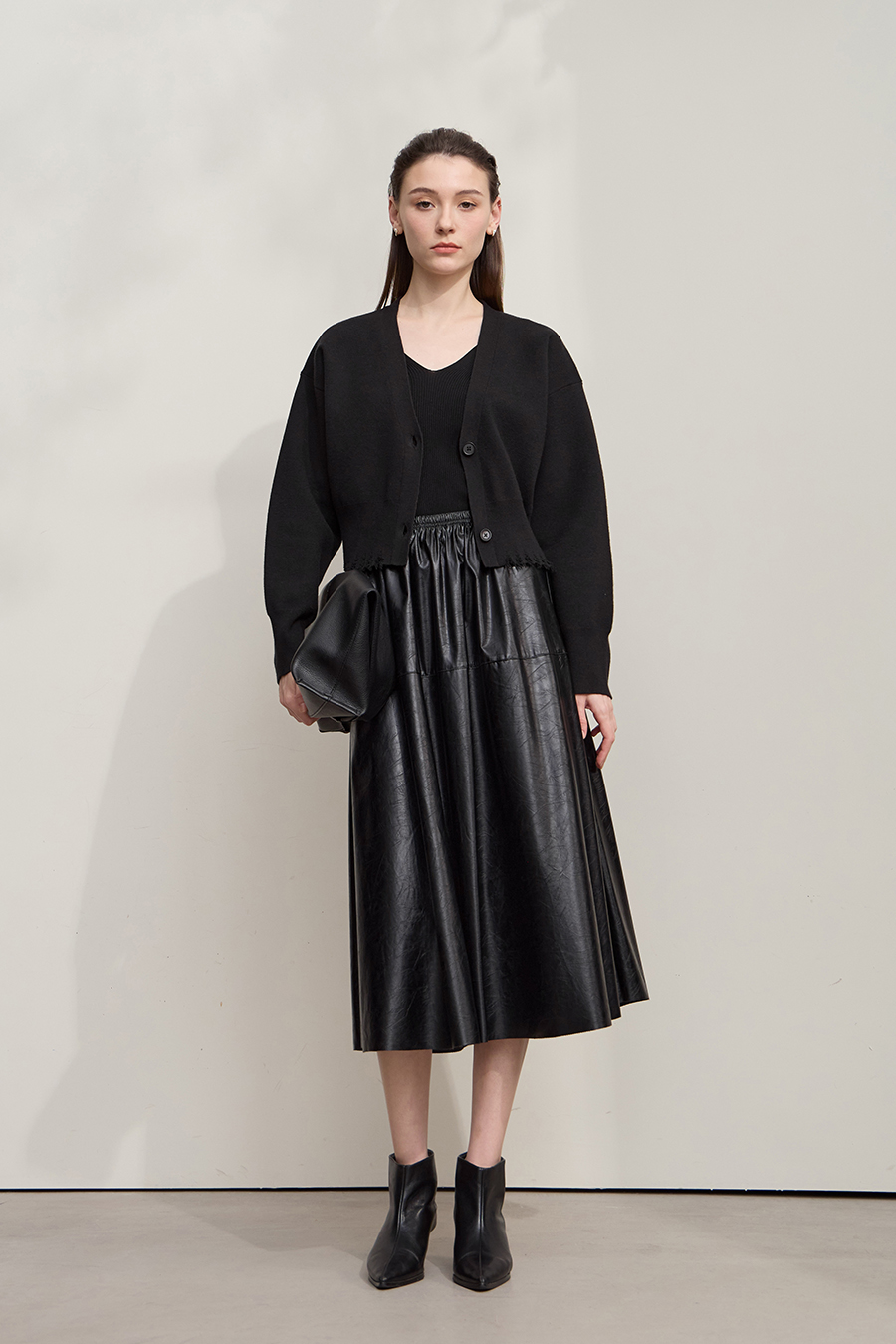 Distressed Fringe Knit Cardigan|AMII-AMII.com