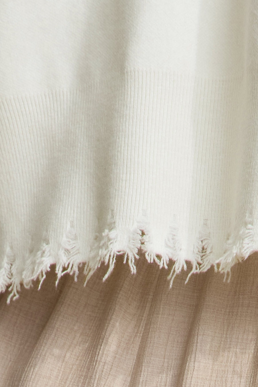 Distressed Fringe Knit Cardigan|AMII-AMII.com