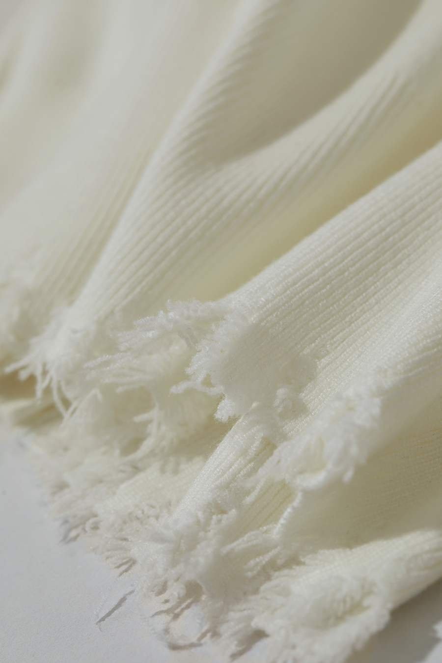 Distressed Fringe Knit Cardigan|AMII-AMII.com