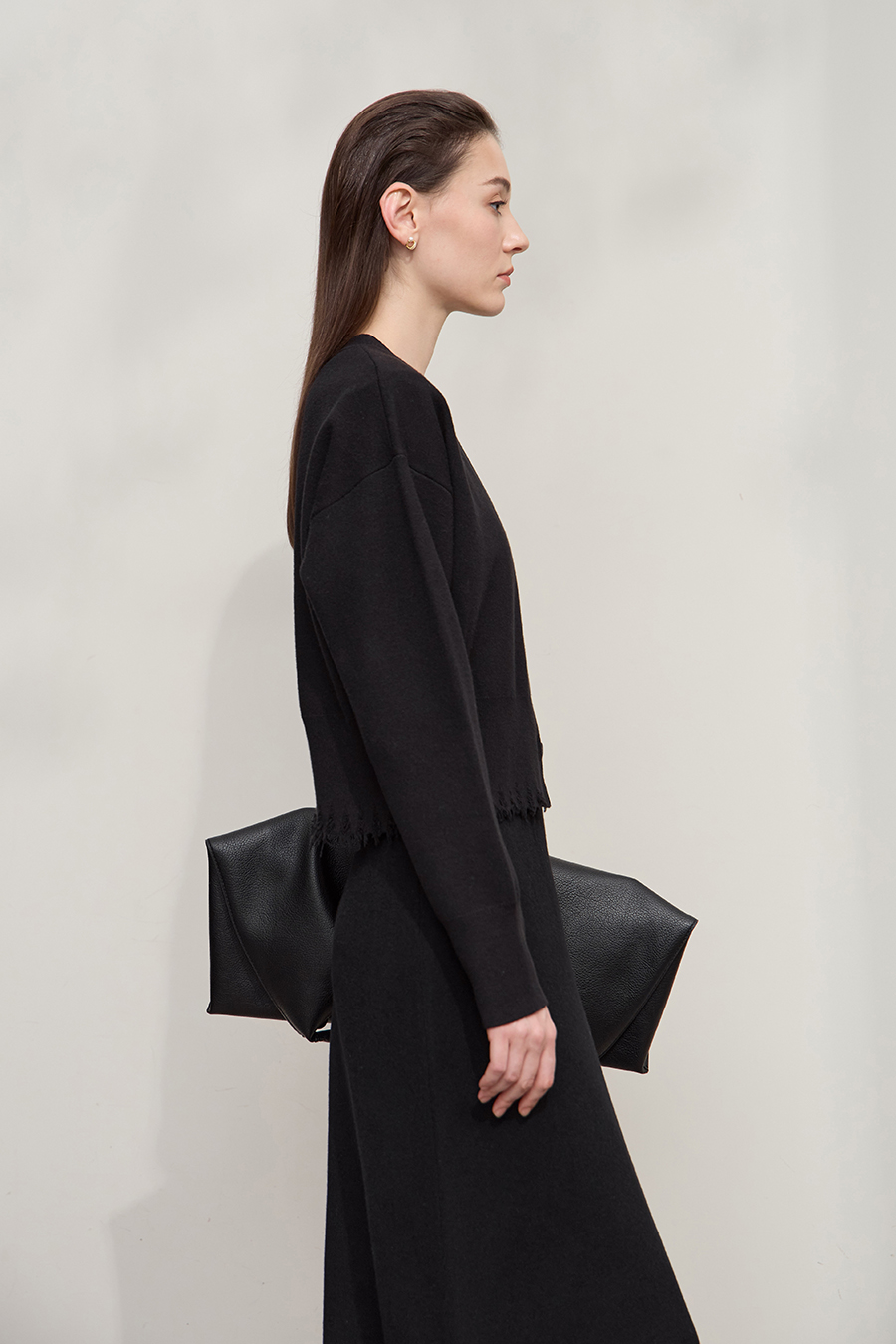 Distressed Fringe Knit Cardigan|AMII-AMII.com