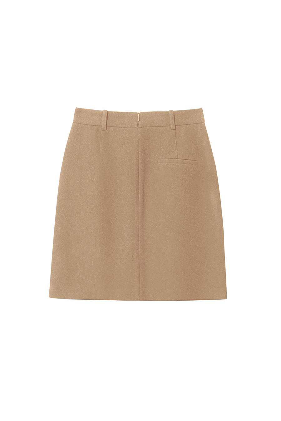 Short Wool Blend Midi Skirt|AMII-AMII.com