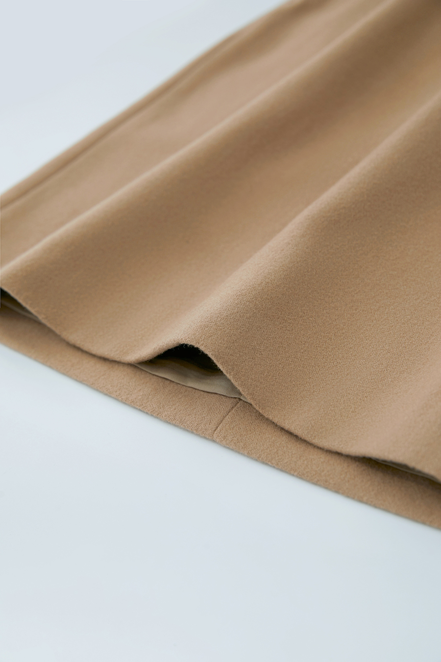 Short Wool Blend Midi Skirt|AMII-AMII.com