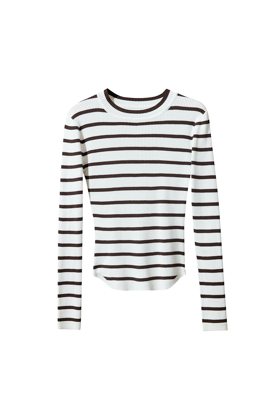 Slim Fit High Elastic Striped Sweater|AMII-AMII.com