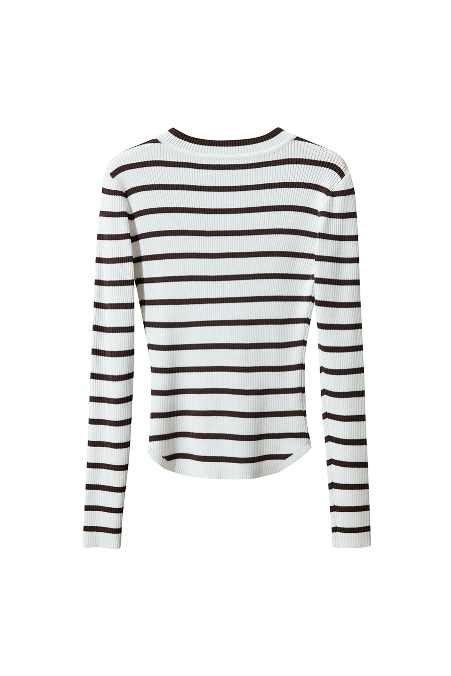 Slim Fit High Elastic Striped Sweater|AMII-AMII.com