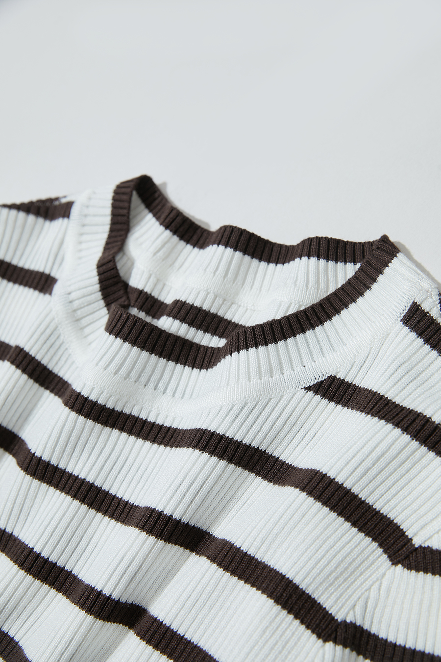 Slim Fit High Elastic Striped Sweater|AMII-AMII.com