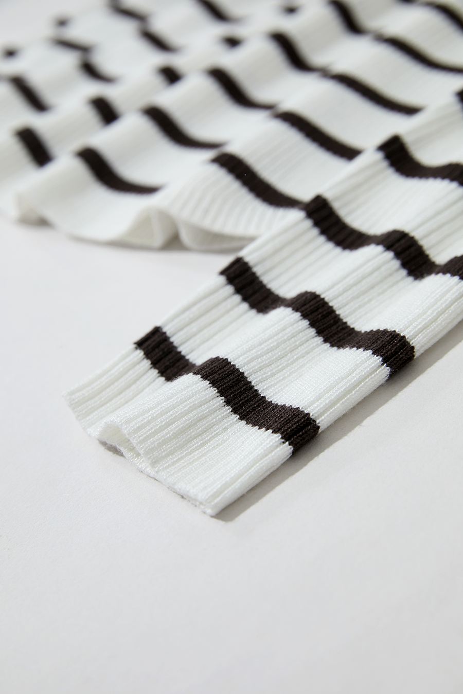 Slim Fit High Elastic Striped Sweater|AMII-AMII.com