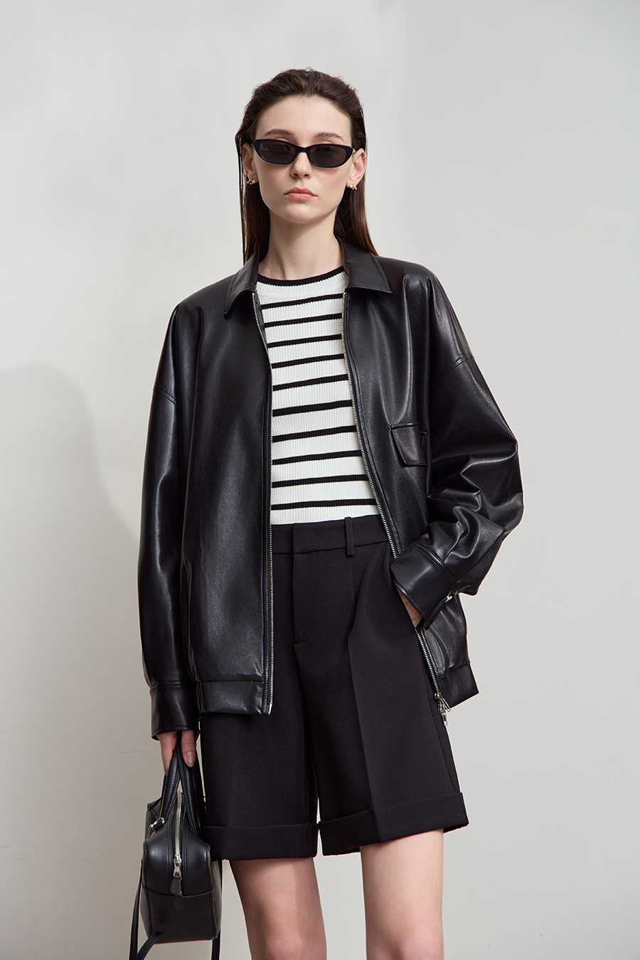 Slim Fit High Elastic Striped Sweater|AMII-AMII.com