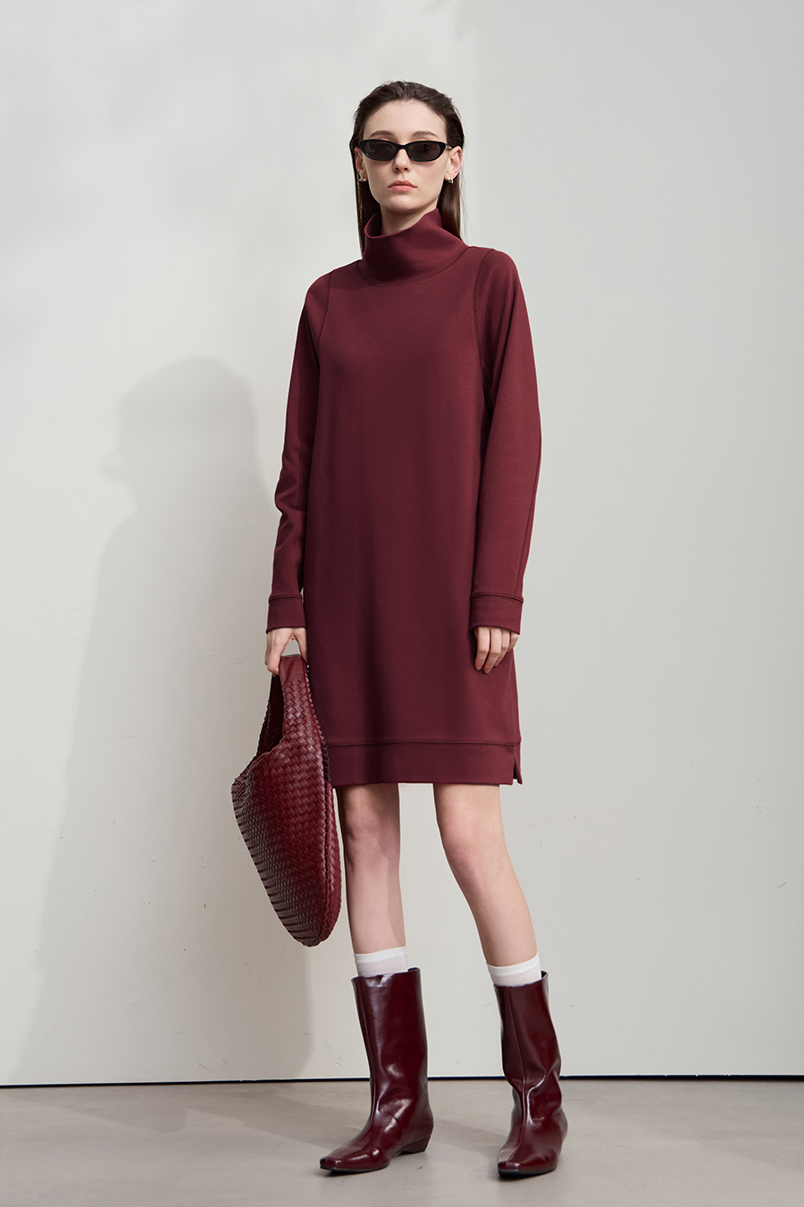Embroidered Hoodie Dress|AMII-AMII.com