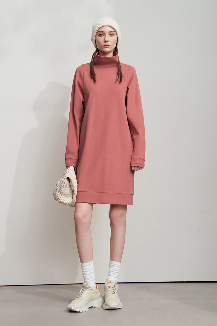 Embroidered Hoodie Dress|AMII-AMII.com