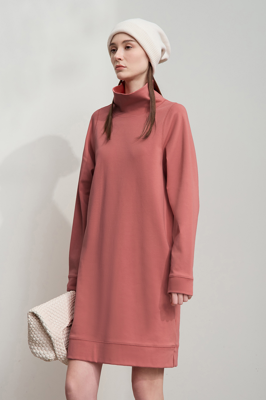 Embroidered Hoodie Dress|AMII-AMII.com