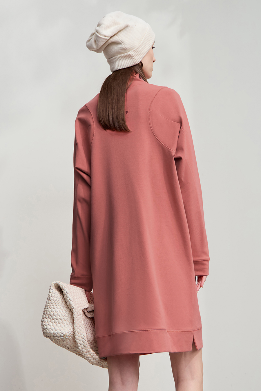 Embroidered Hoodie Dress|AMII-AMII.com