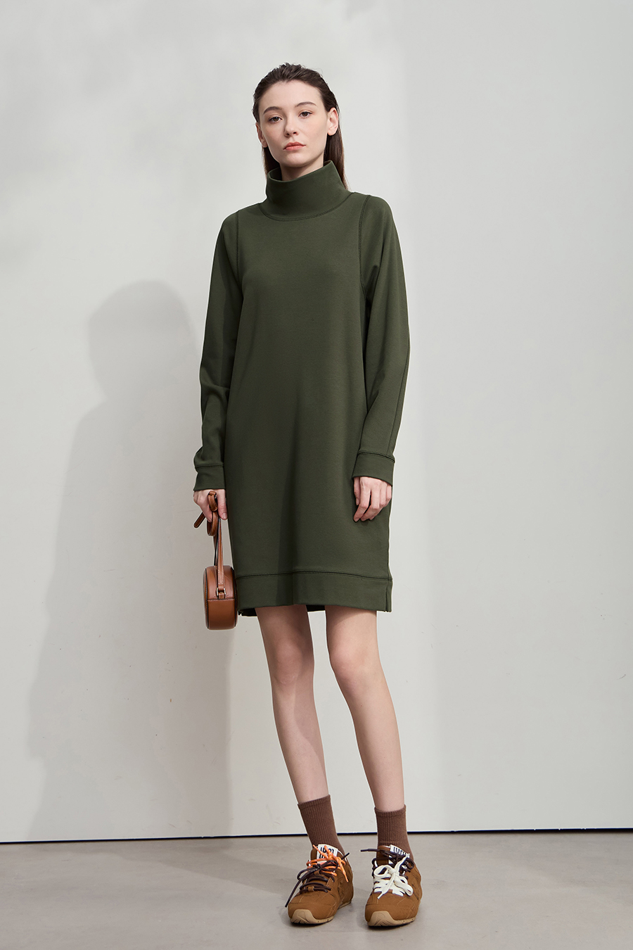 Embroidered Hoodie Dress|AMII-AMII.com