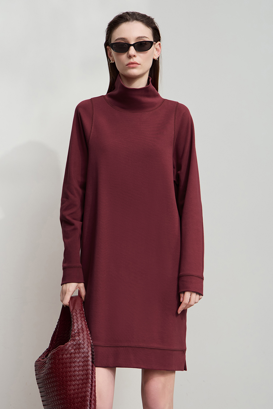 Embroidered Hoodie Dress|AMII-AMII.com