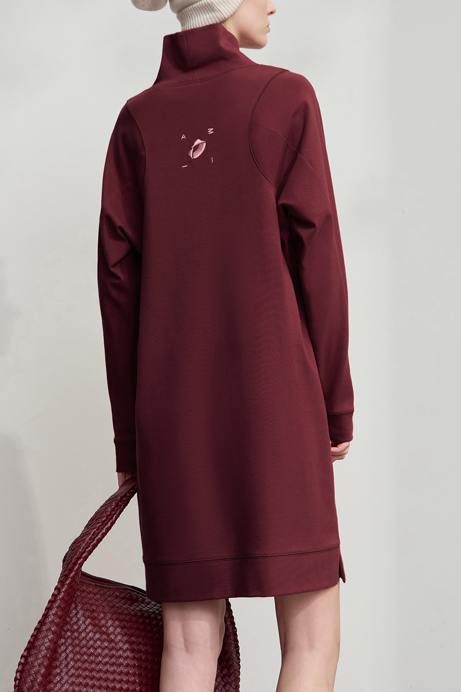 Embroidered Hoodie Dress|AMII-AMII.com