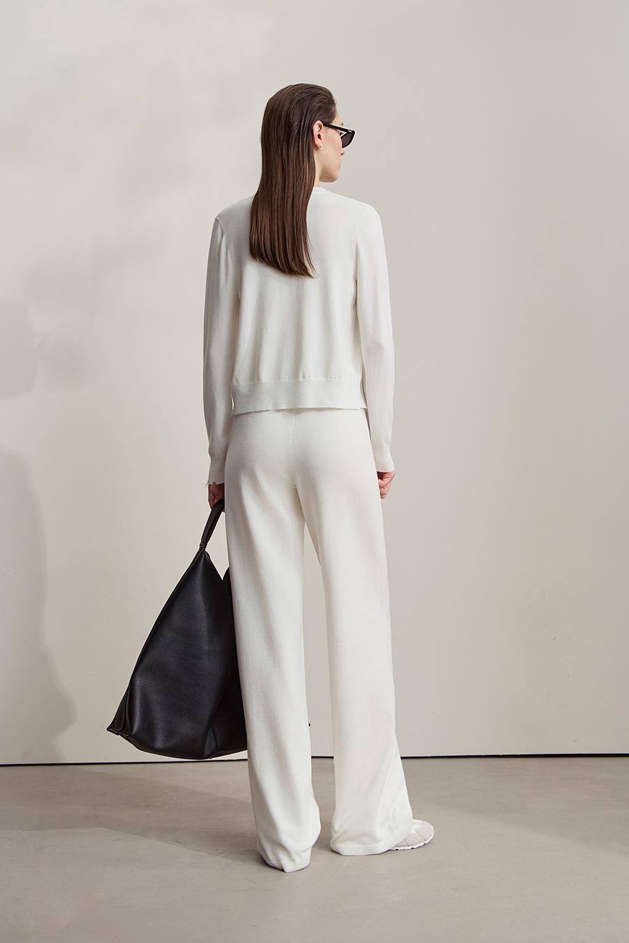 Cut-out Beaded Knit Cardigan