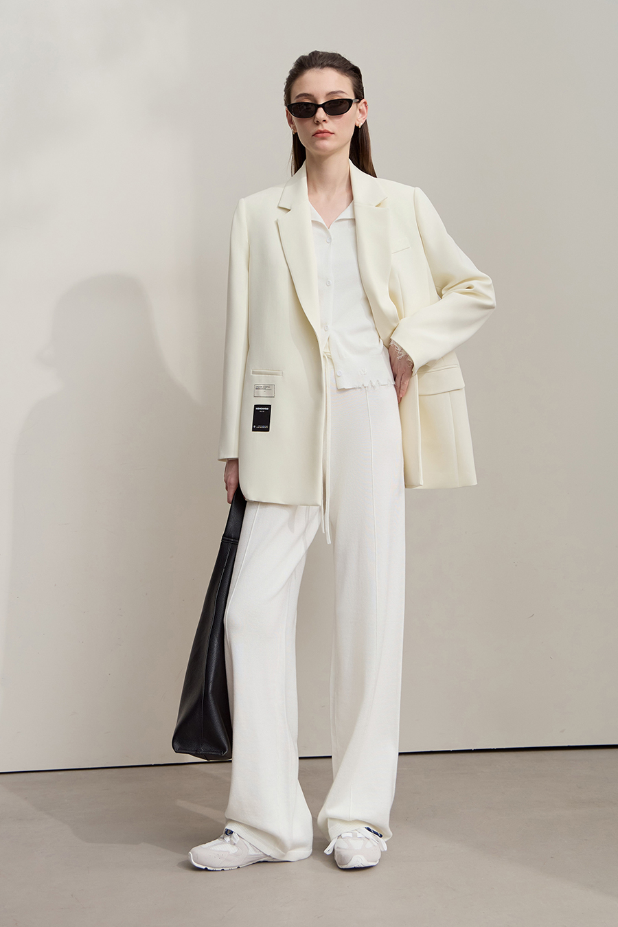 Cut-out Beaded Knit Cardigan