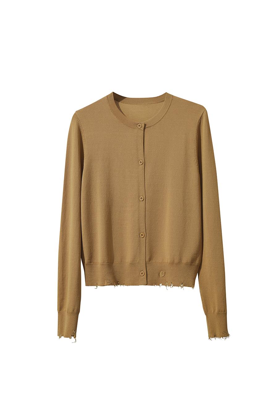 Cut-out Beaded Knit Cardigan