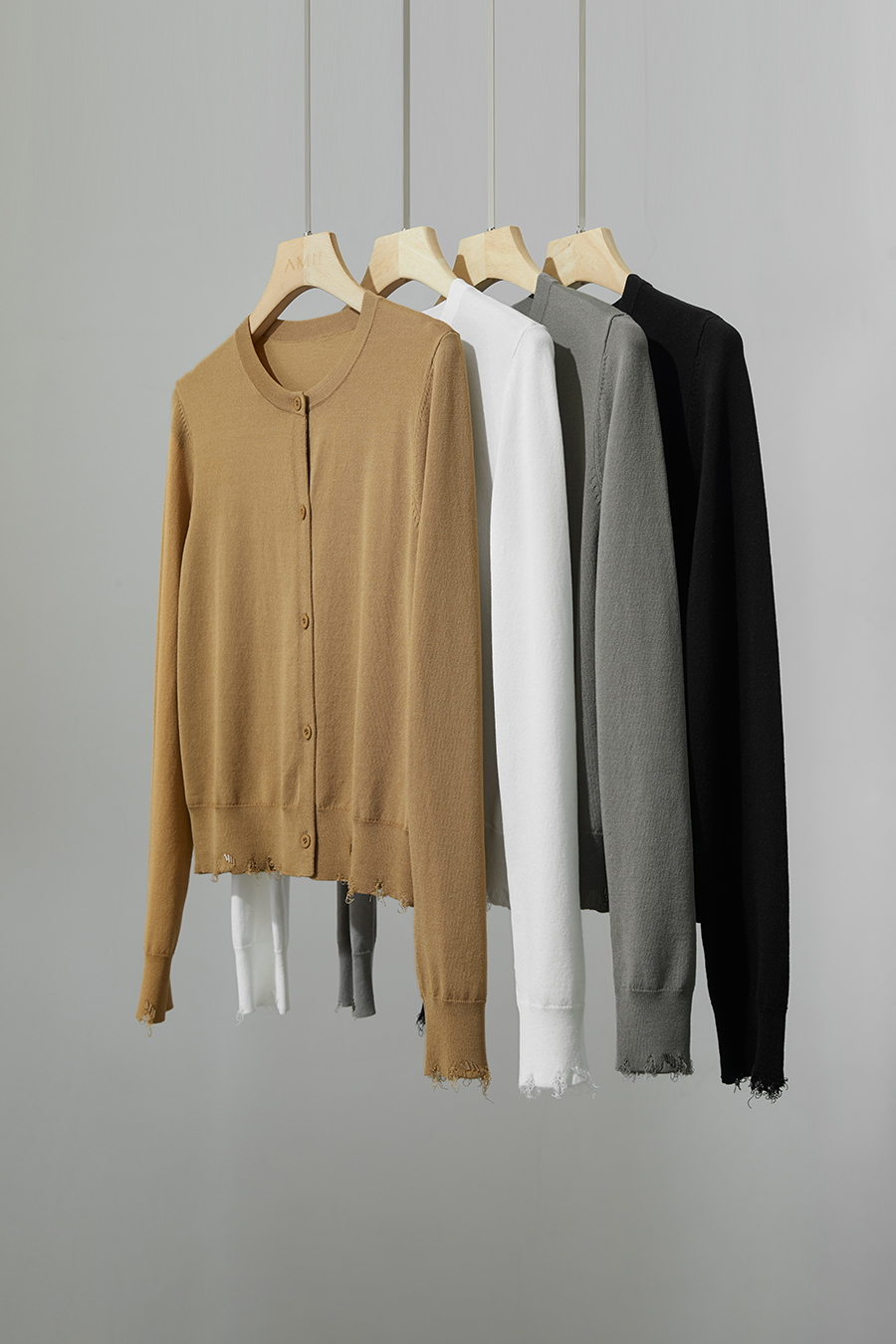 Cut-out Beaded Knit Cardigan