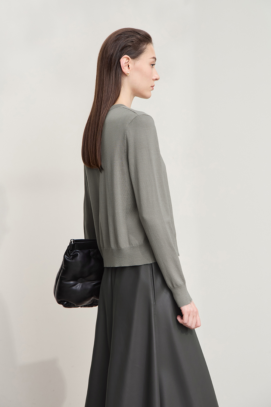 Cut-out Beaded Knit Cardigan