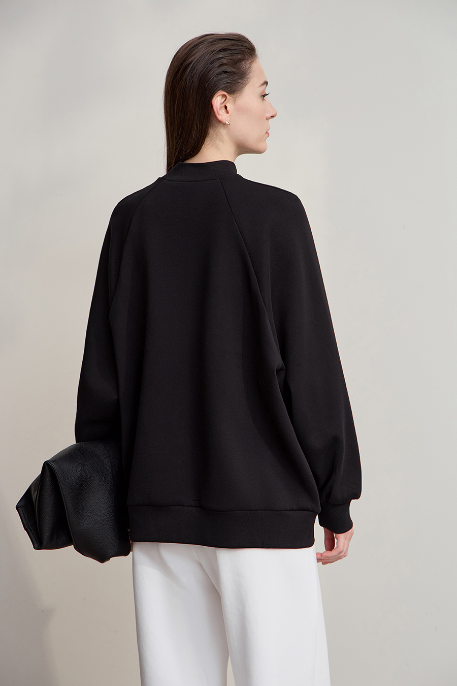 Letter Embroidered Raglan Sweatshirt