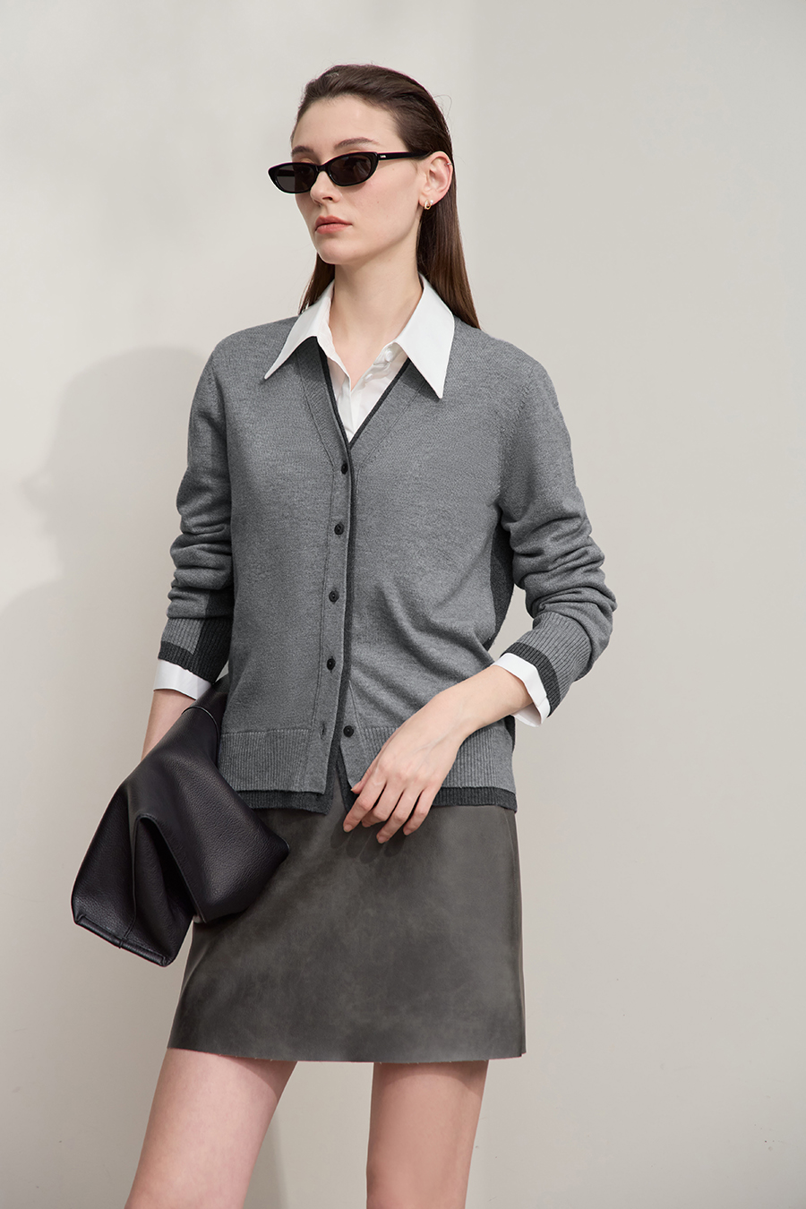 V-neck Knit Cardigan