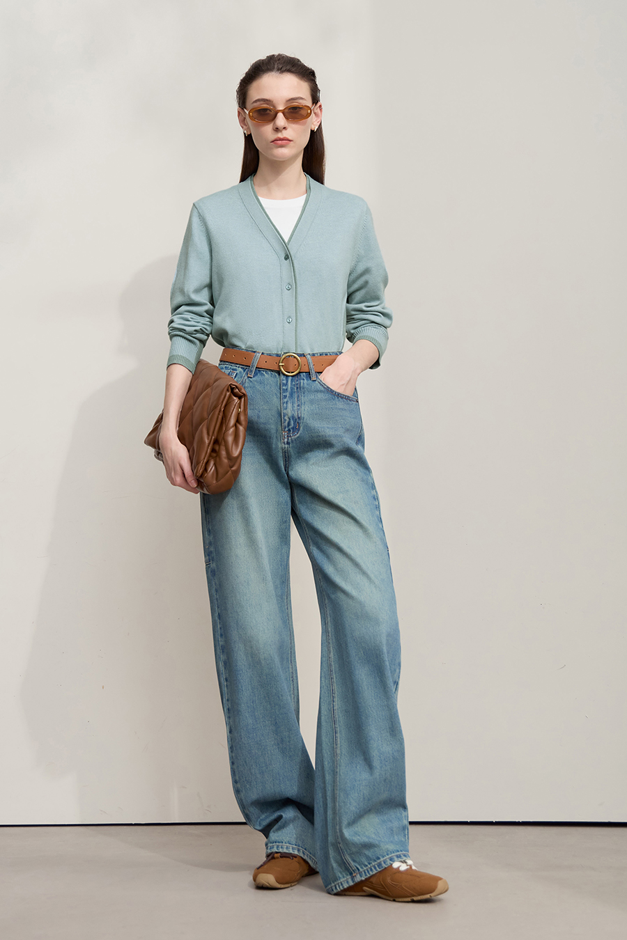 V-neck Knit Cardigan