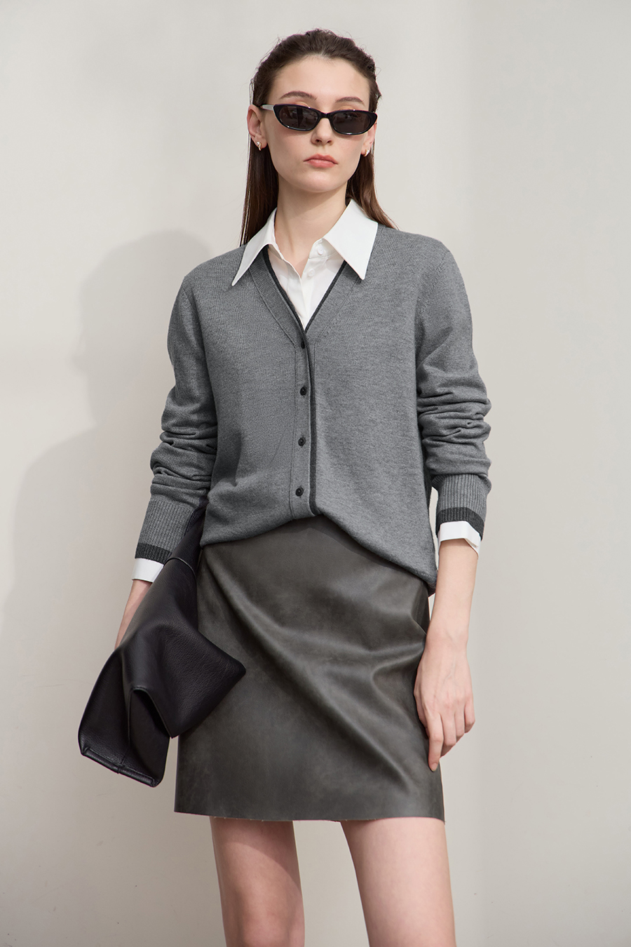 V-neck Knit Cardigan