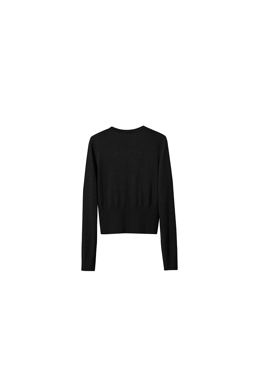 Waist-defined Fitted Long Sleeve Sweater