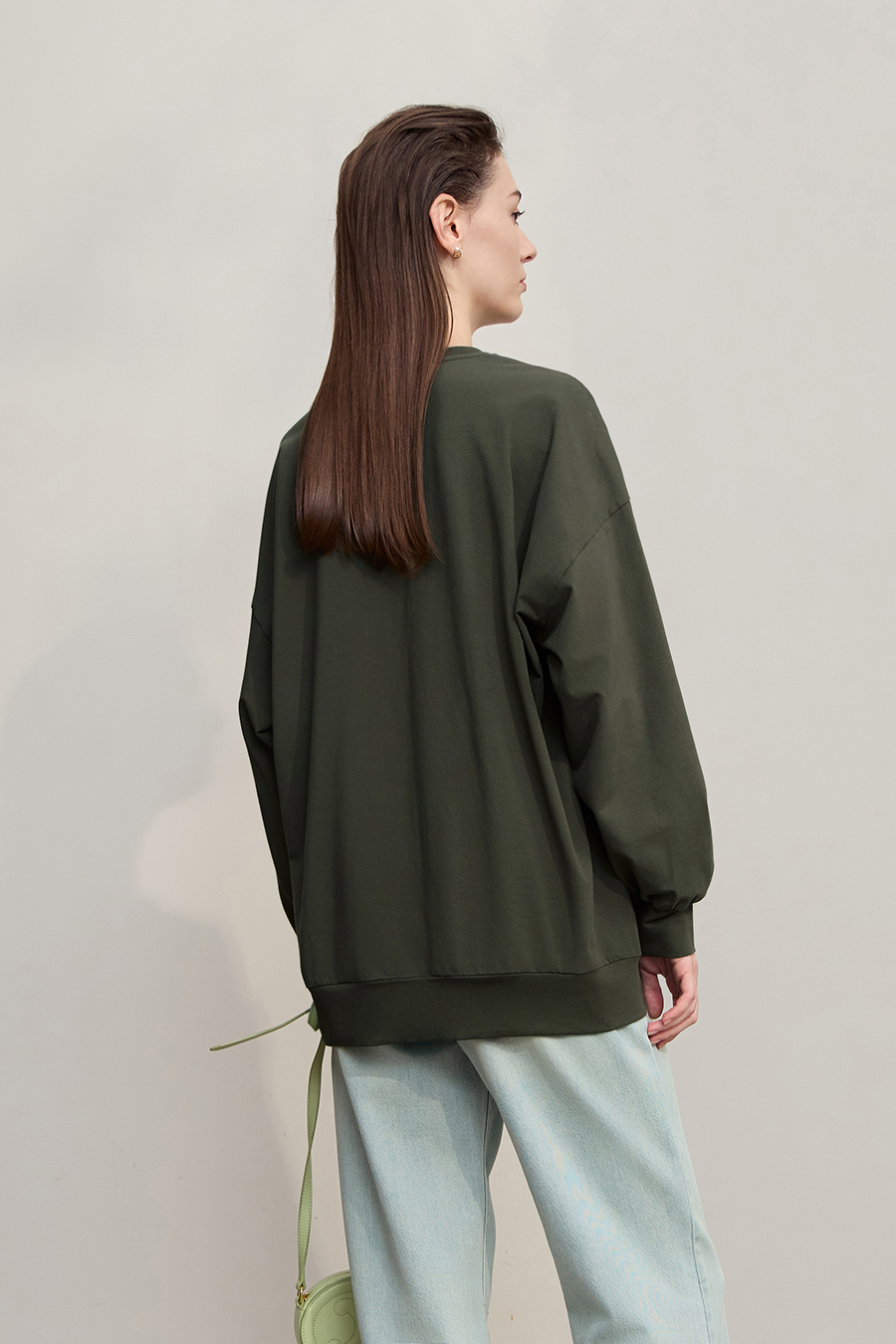 Printed Embroidered Drop Shoulder Hoodie|AMII-AMII.com