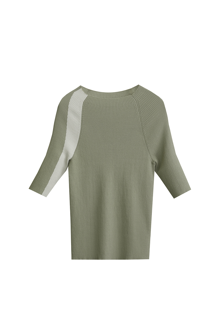 Mock Neck Color - block Knitted Top|AMII-AMII.com