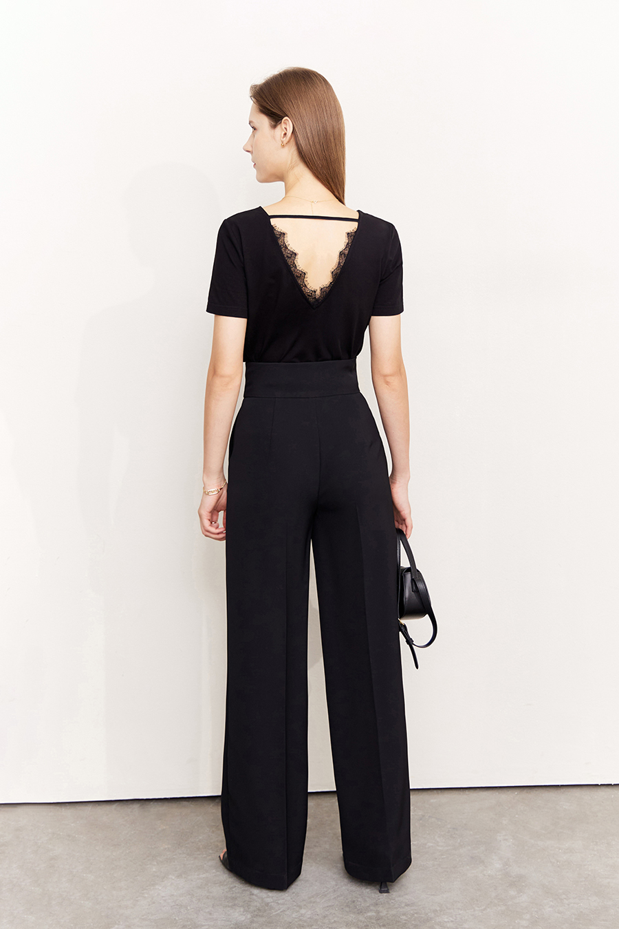 High Waist Tie - Waist Wide - leg Pants|AMII-AMII.com