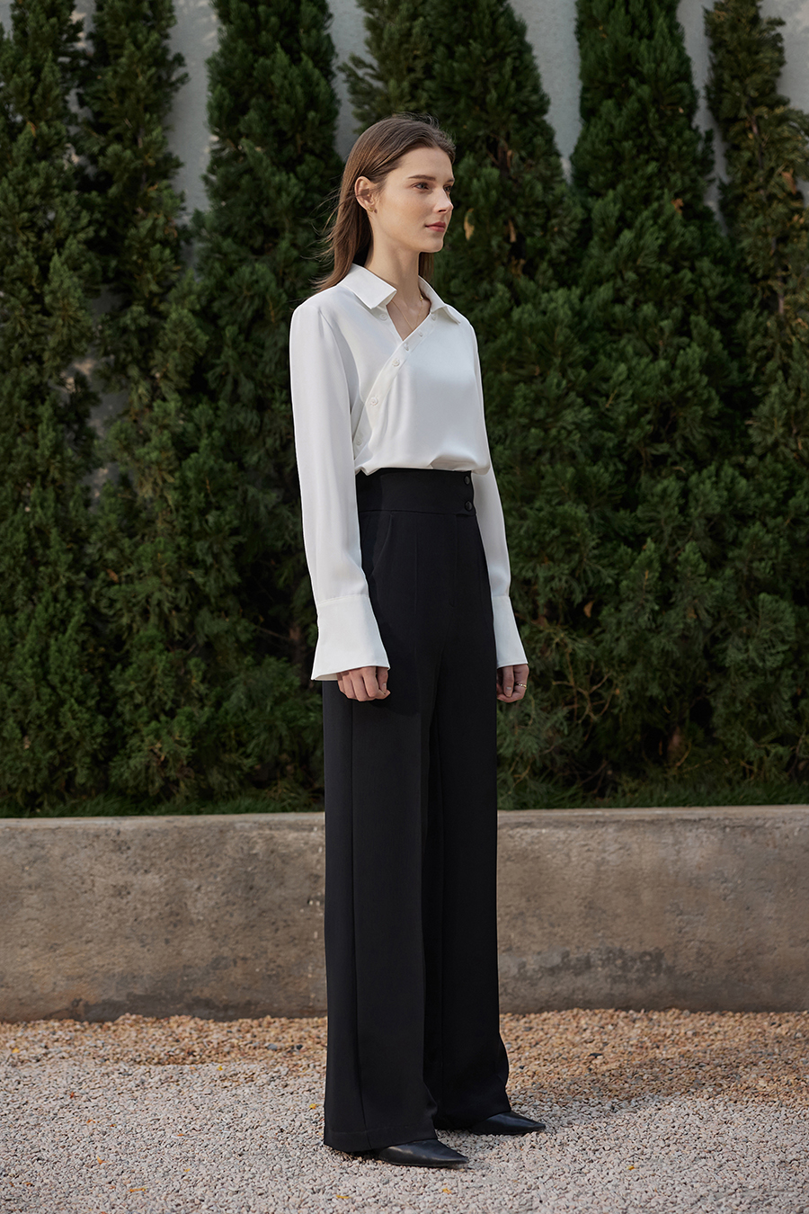 High Waist Tie - Waist Wide - leg Pants|AMII-AMII.com