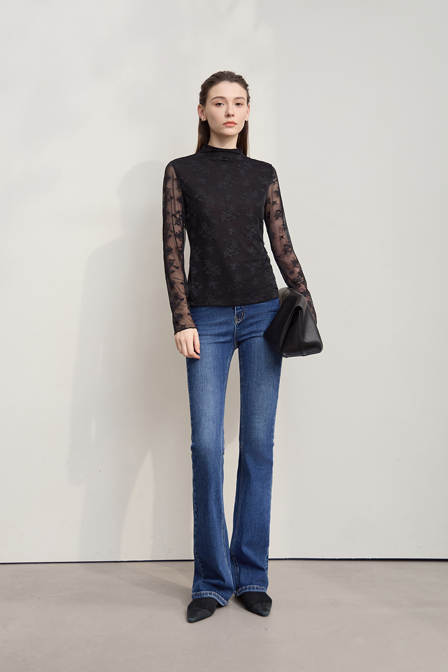 Half - Neck Lace Undershirt|AMII-AMII.com