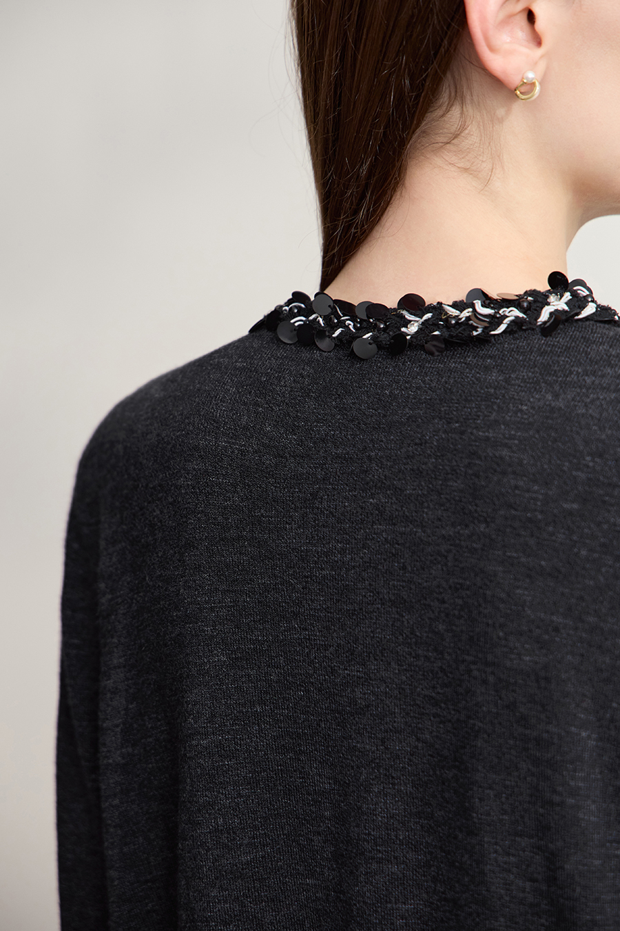 Trim Detailed Knit Cardigan