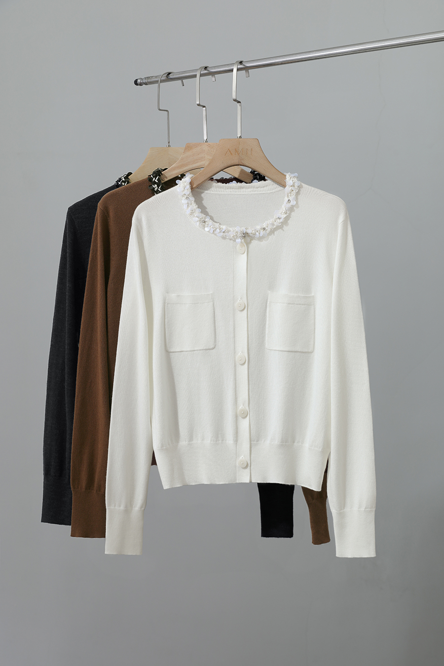 Trim Detailed Knit Cardigan