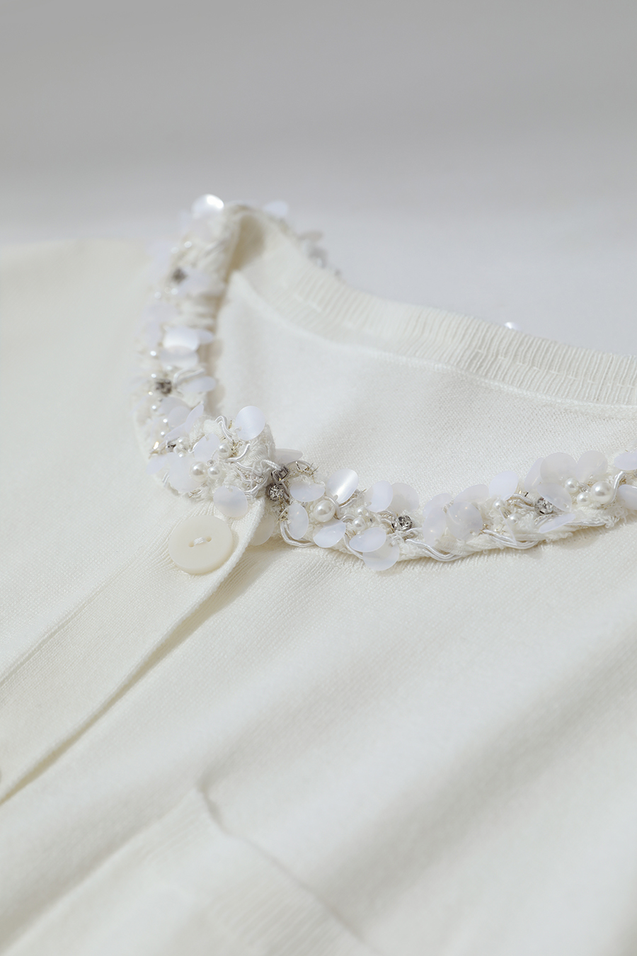 Trim Detailed Knit Cardigan