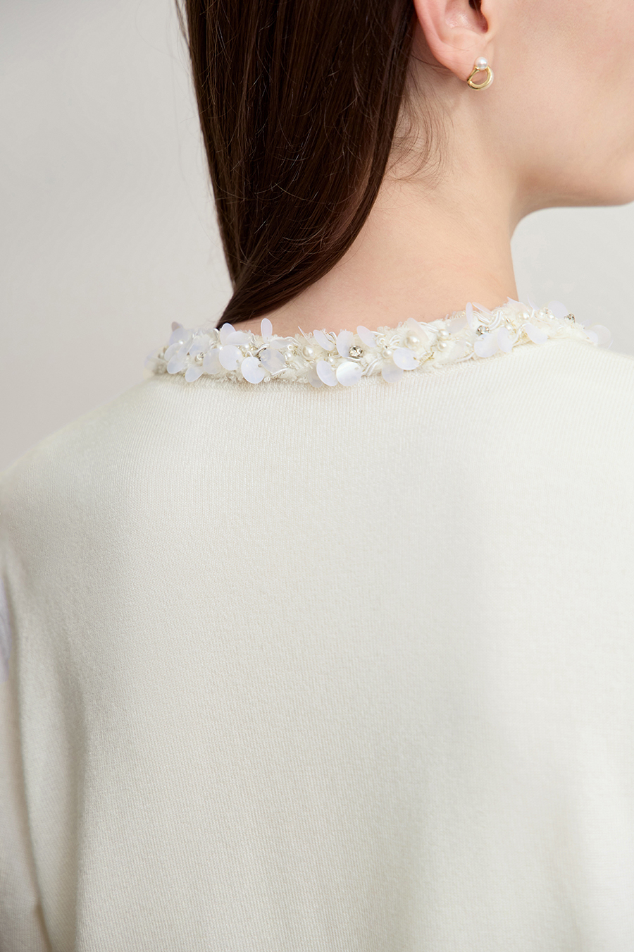 Trim Detailed Knit Cardigan