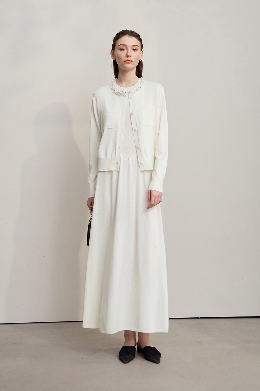 Trim Detailed Knit Cardigan