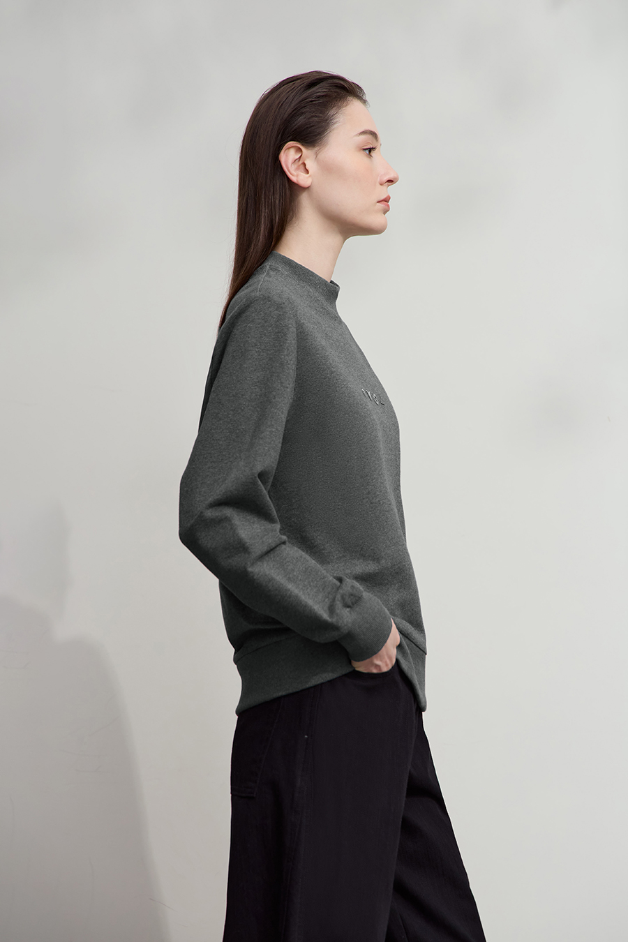 Geometric Metal Embellished Hoodie|AMII-AMII.com