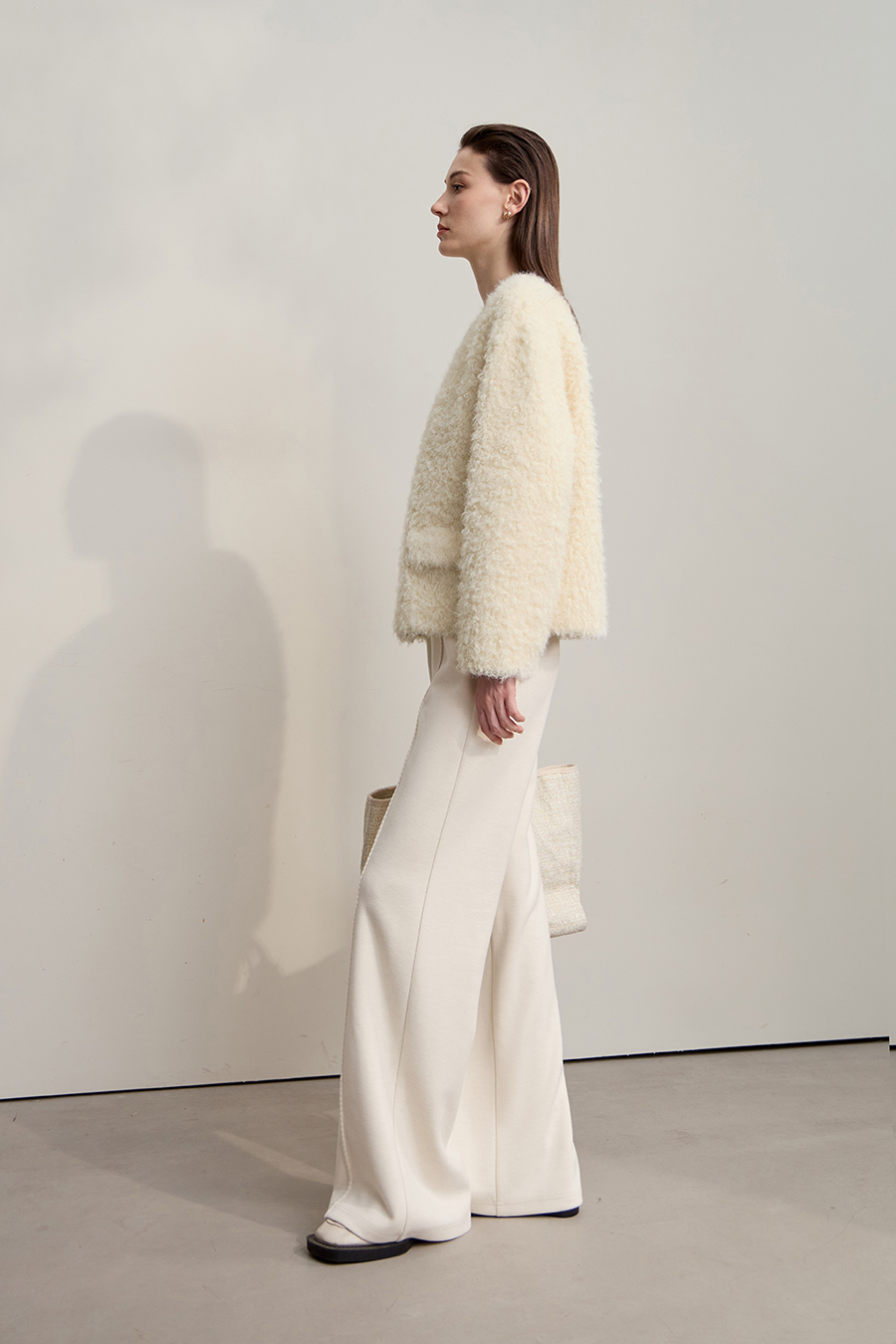 Belted Curly Fleece Fur Coat|AMII-AMII.com