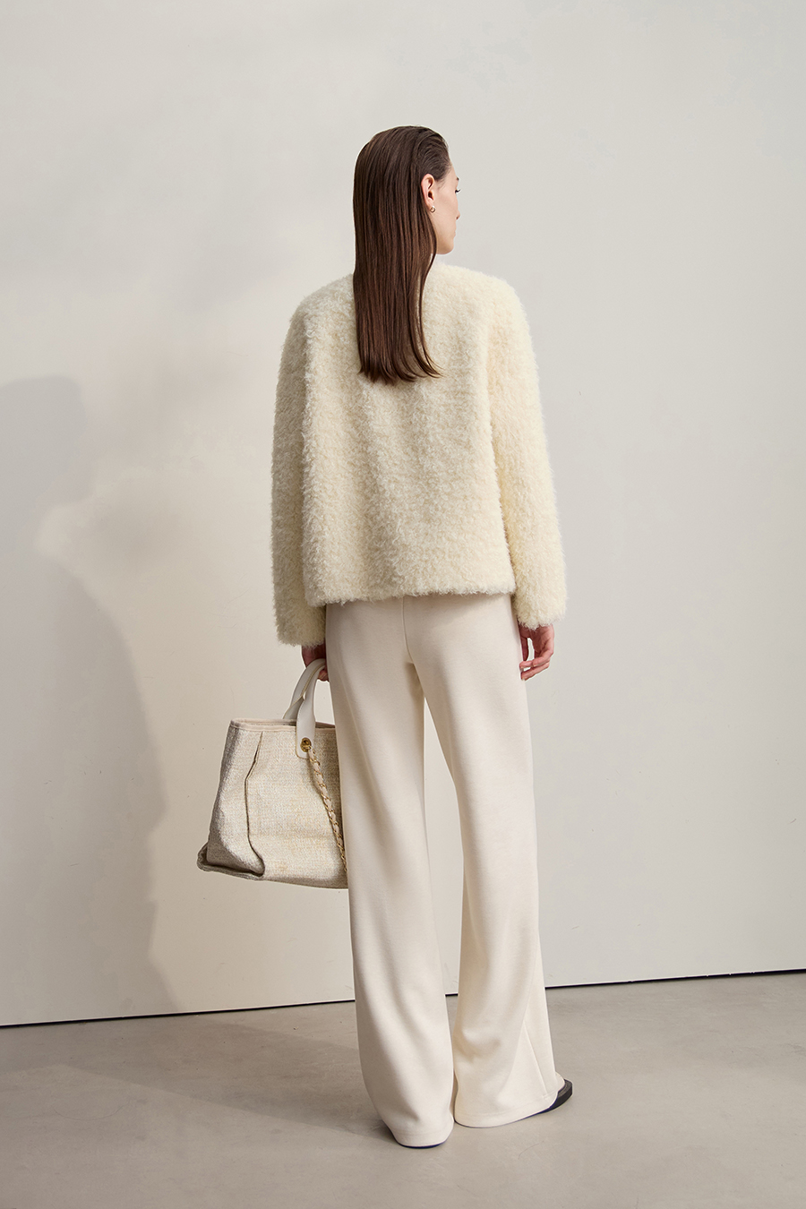 Belted Curly Fleece Fur Coat|AMII-AMII.com