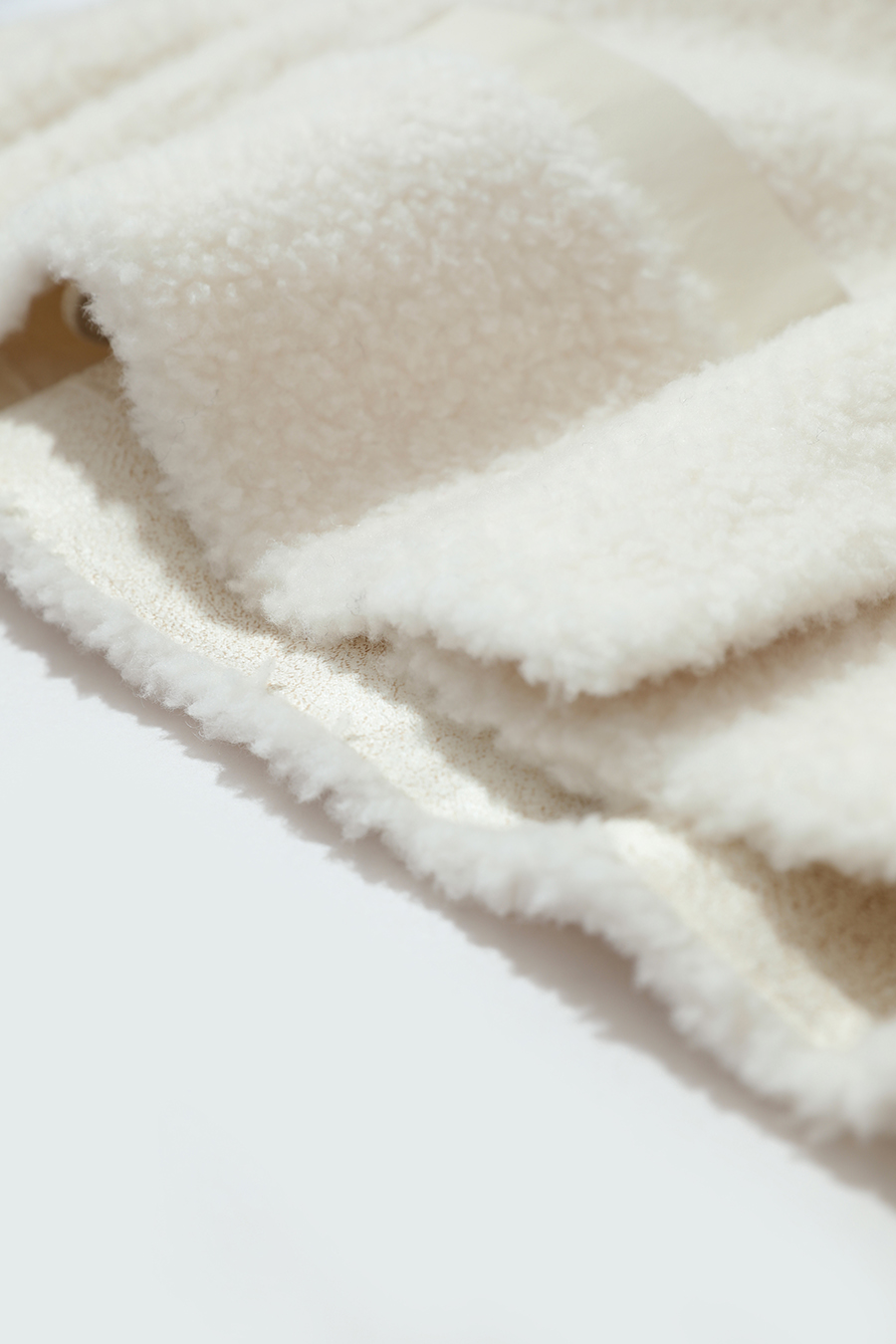 Shearling & Wool Fur Coat