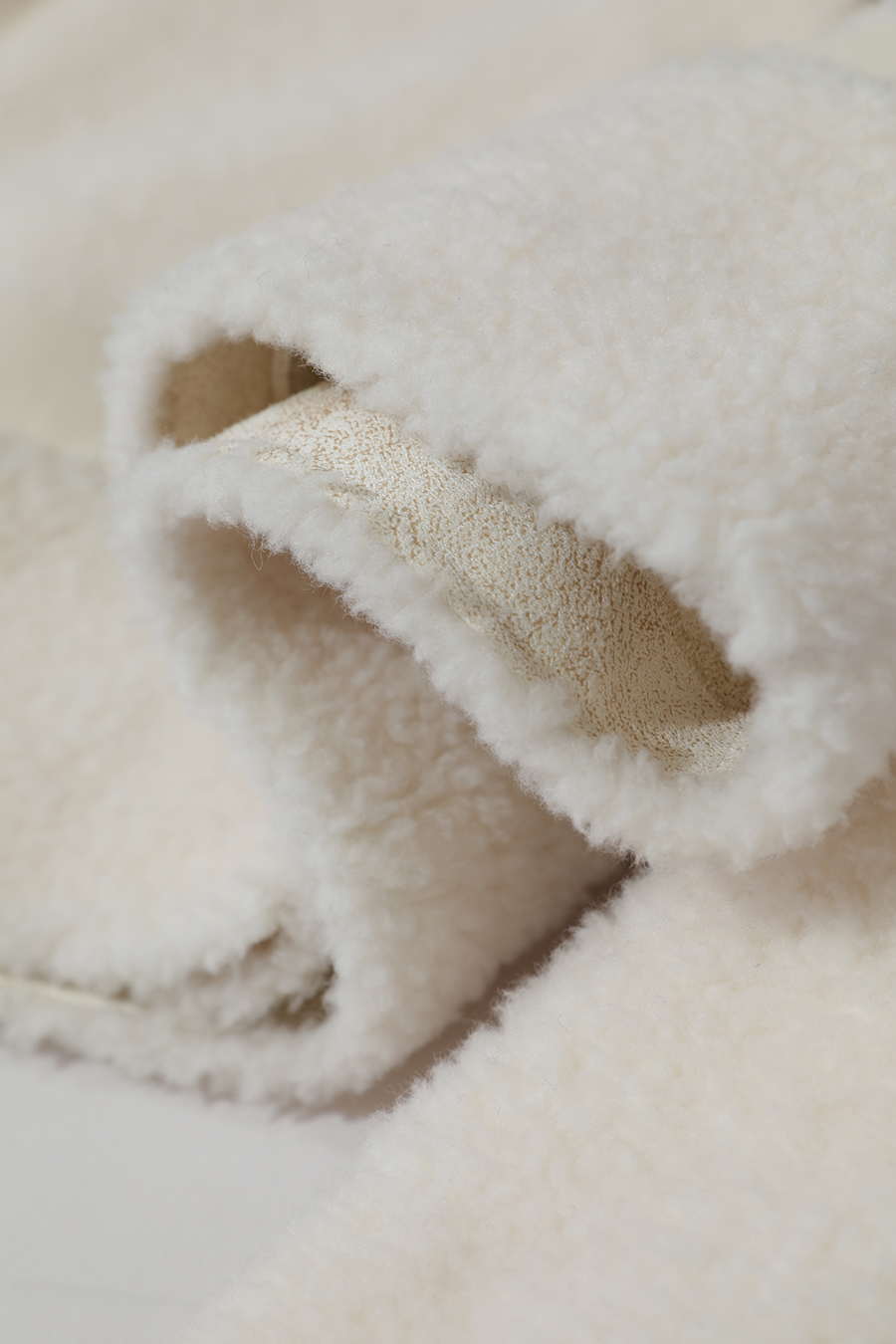 Shearling & Wool Fur Coat