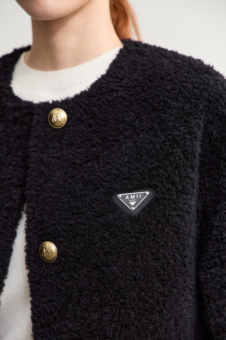 Shearling & Wool Fur Coat